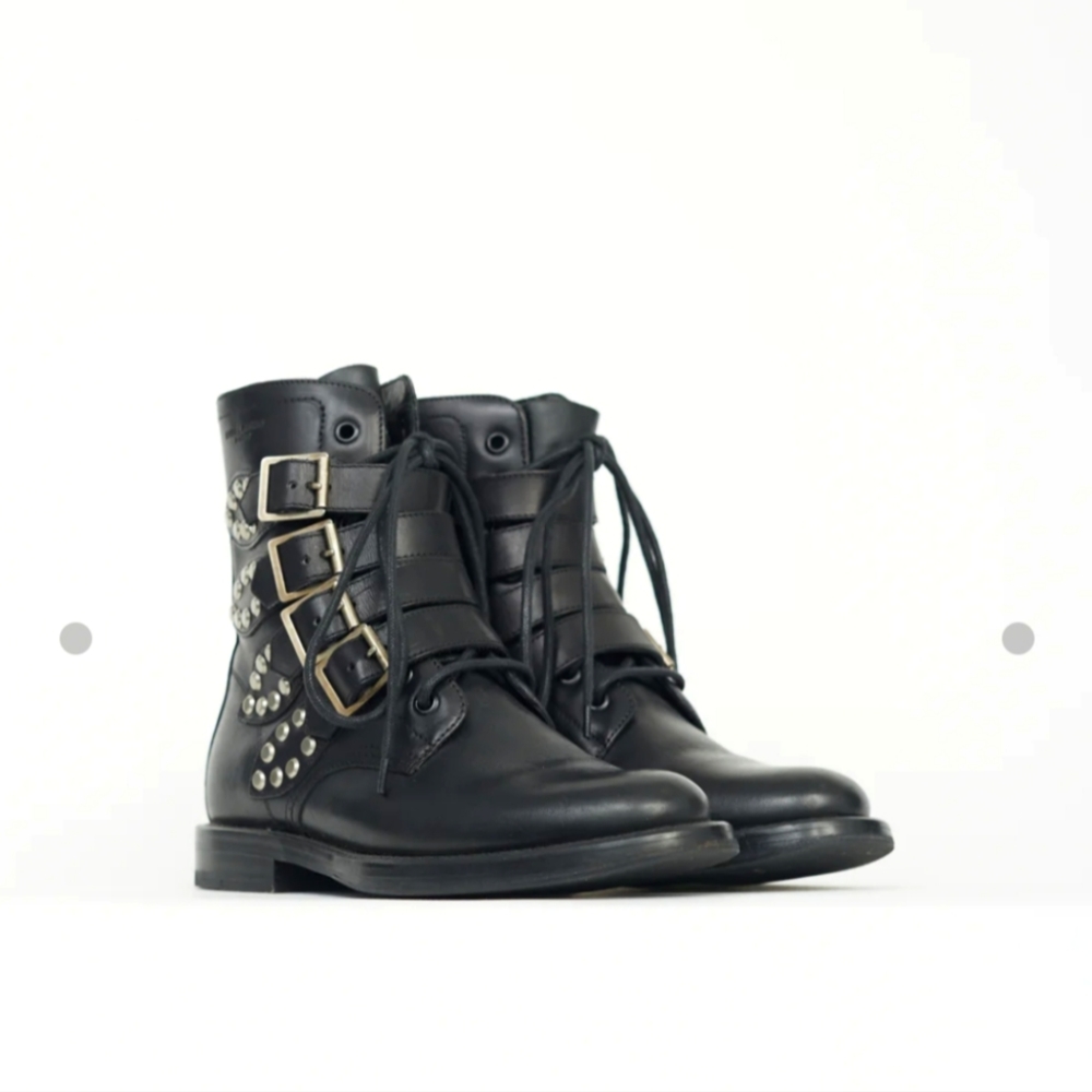 YSL Saint Laurent studded boots